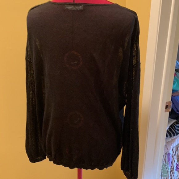 Stefanel Ribbon bow detailed T-shirt with long sleeves - Picture 9 of 12